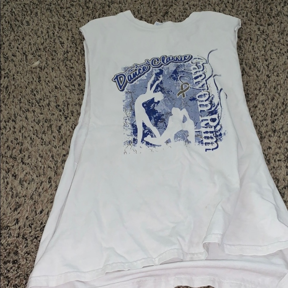 White muscle tee